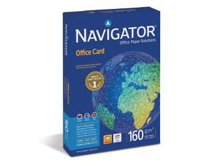 Paprs Navigator Office Card A4/160g, 250 loksnes/iep.